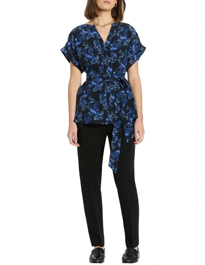 Mariposa Top in Navy Multi
