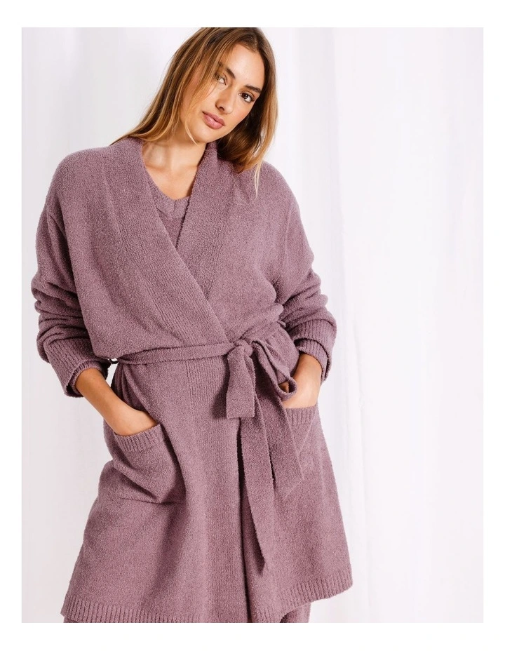 Boucle Robe in Dusty Brown
