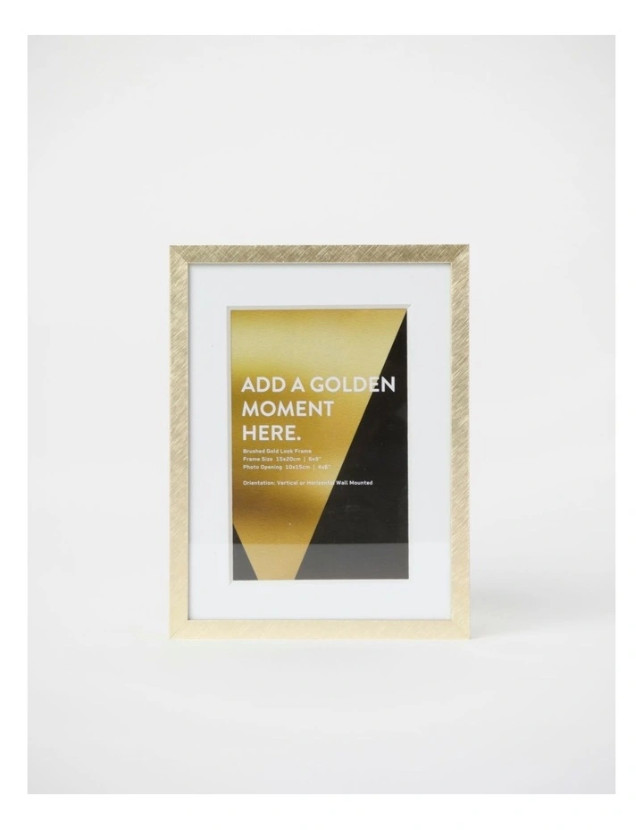 Platinum Metal Frame 15x20cm/10x15cm in Brushed Gold