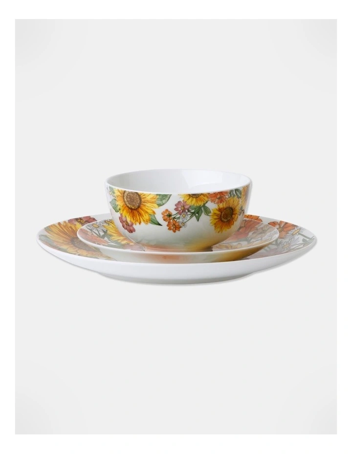 Sunflower 12 Piece Dinner Set in Mixed Colours