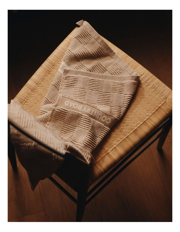 Australian Cotton Erin Tea Towel Pack of 2 in Natural