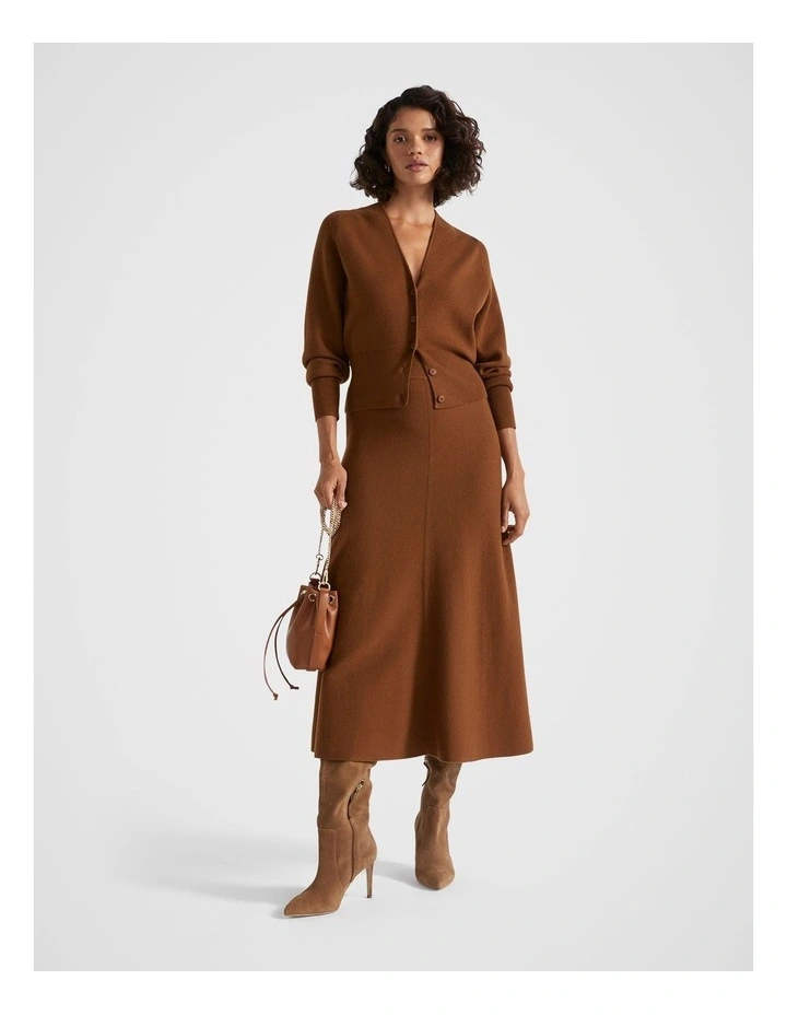 Relaxed Knit Cardigan in Spice