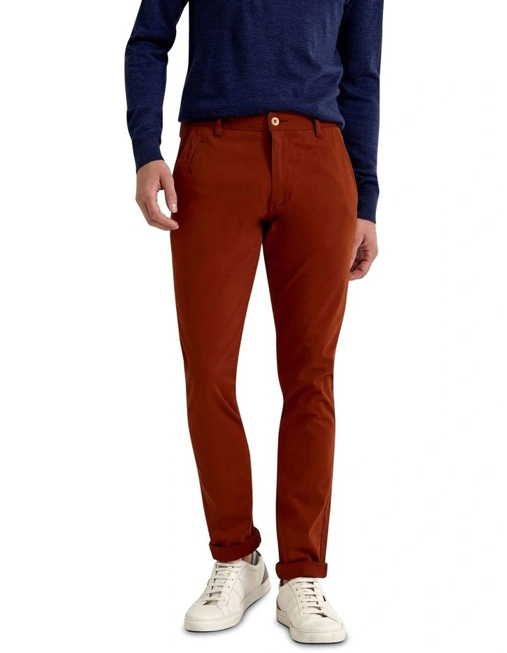 Stretch Skinny Fit Chinos in Bracken