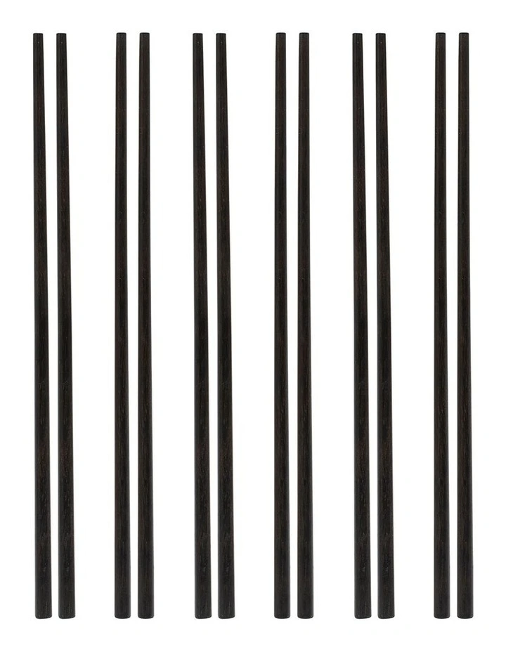 Osaka Chopsticks 6 Piece Black