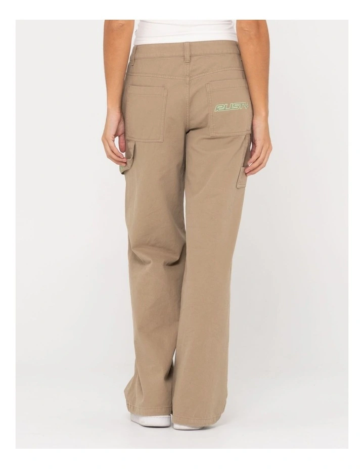 Billie Low Wide Canvas Carpenter Pant in Brown