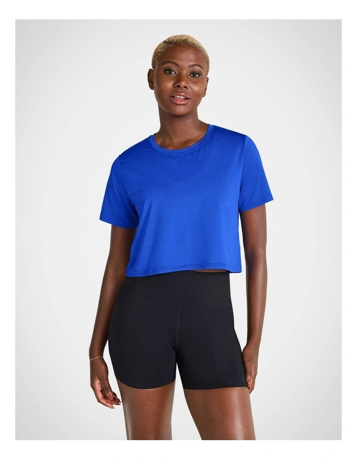Train For It Active Tee Cobalt in Blue