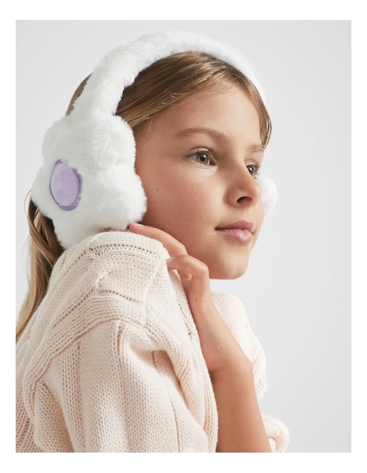 Daisy Ear Muffs in Cream