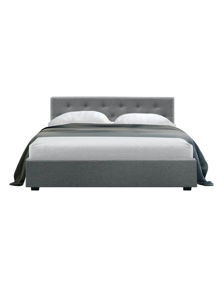 Vila Gas Lift Double Bed Frame in Grey