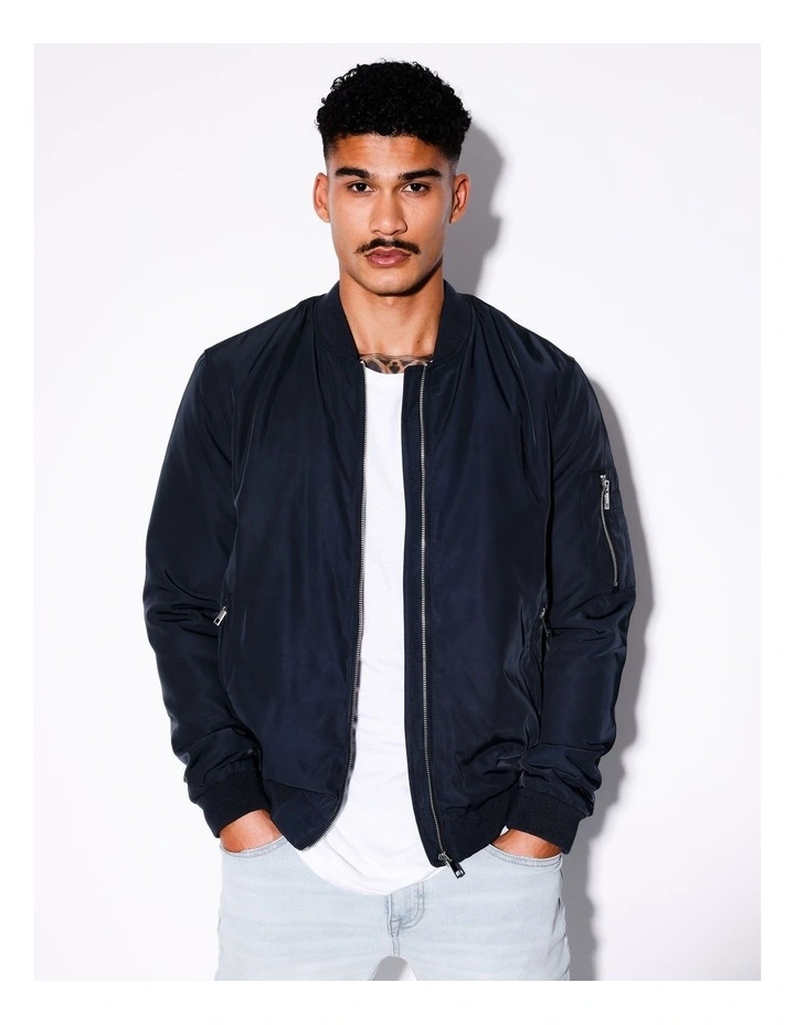 Langy Bomber Jacket in Navy
