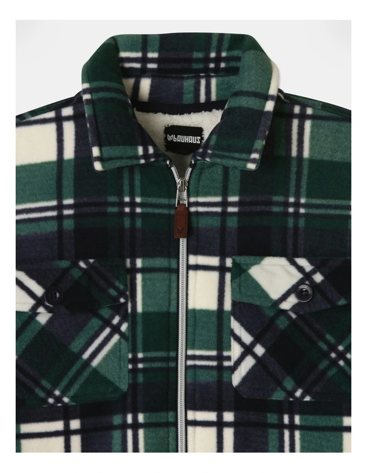 Polar Fleece Shacket in Green