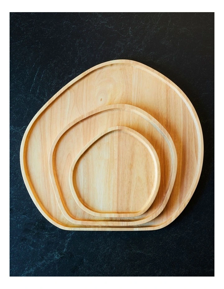 Wooden Serving Platter Round Large 49.5cm maximum x 2cm
