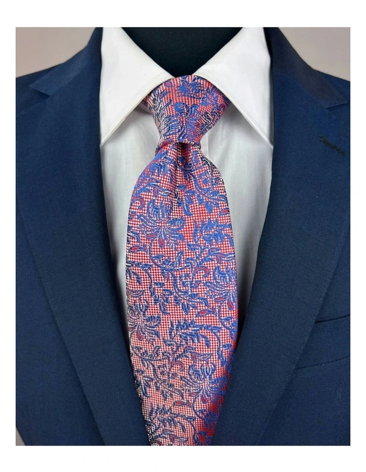 Venosa Floral Tie in Red