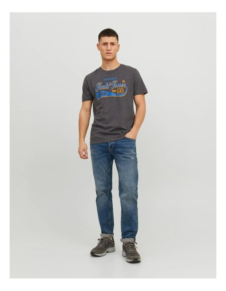 Logo Organic Cotton T-Shirt in Dark Grey