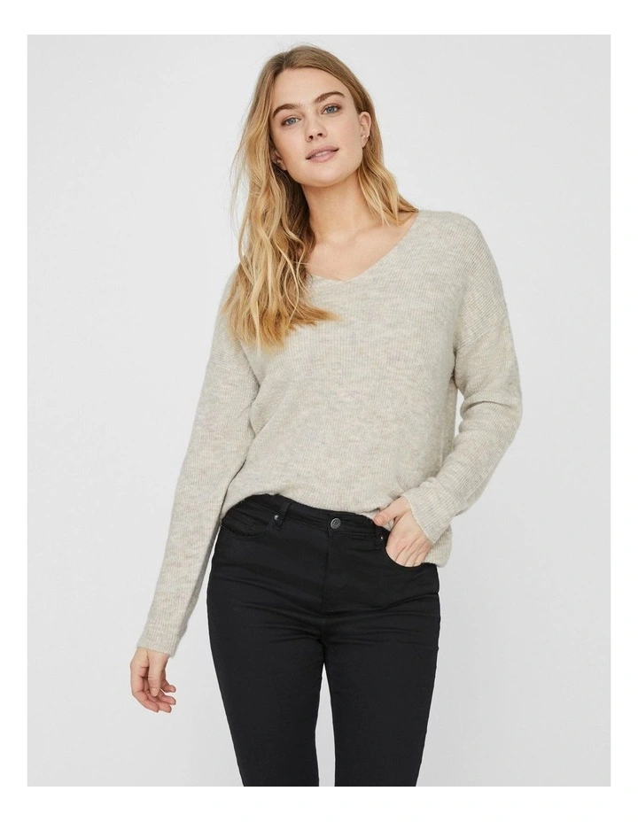 Crewlefile Long Sleeve Jumper in Birch