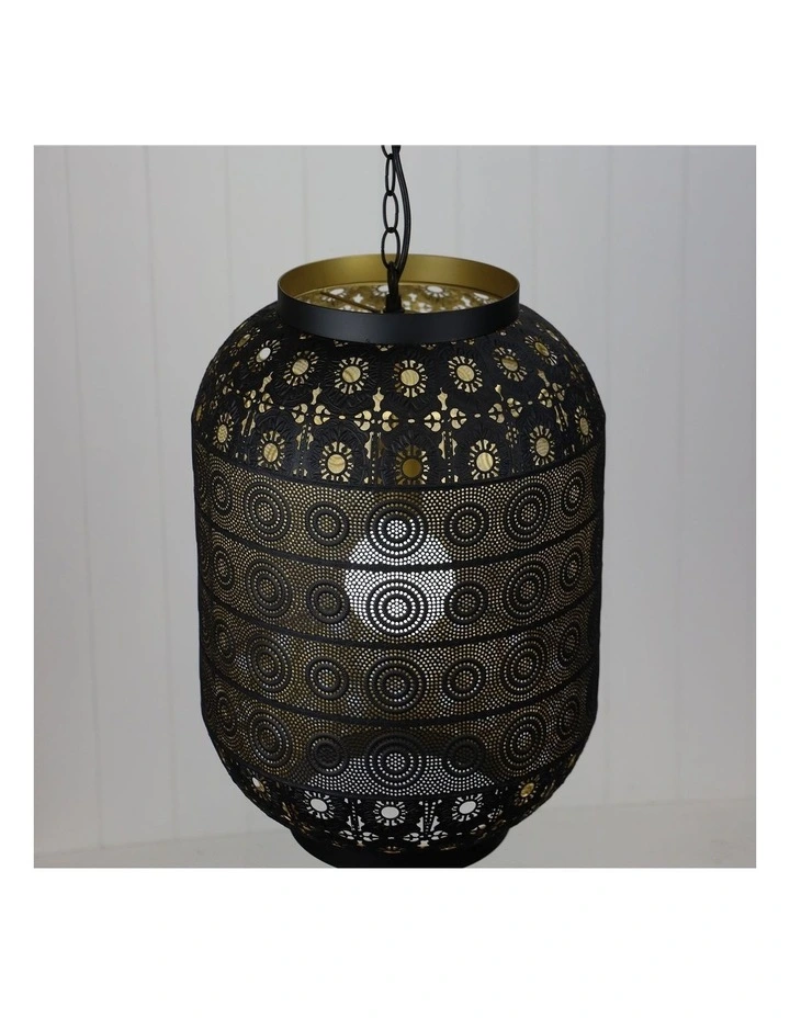 Alhambra Laser Cut Metal Pendant Light 35cm Black