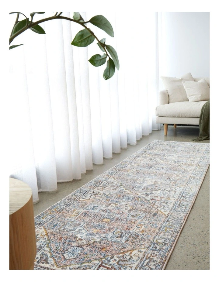 Heriz Mushroom Runner Rug in Brown
