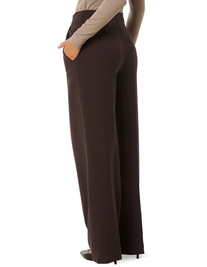 Freya High Waist Wide Leg Pants in Chocolate
