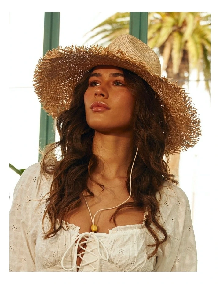 Damia Fedora Hat in Natural