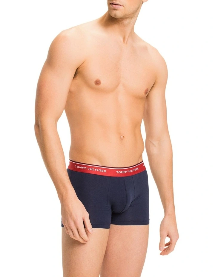 3-Pack Stretch Cotton Trunks in Multi