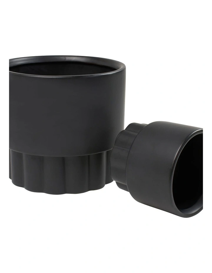 Ryan Planter Pack 2 Piece in Black