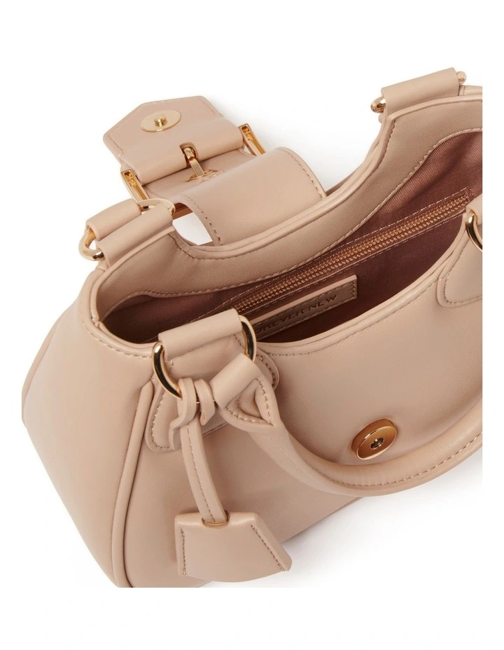 Signature Madison Buckle Moon Bag in Natural