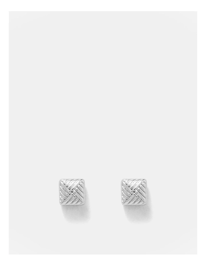 Weave Around Stud Earrings in Silver