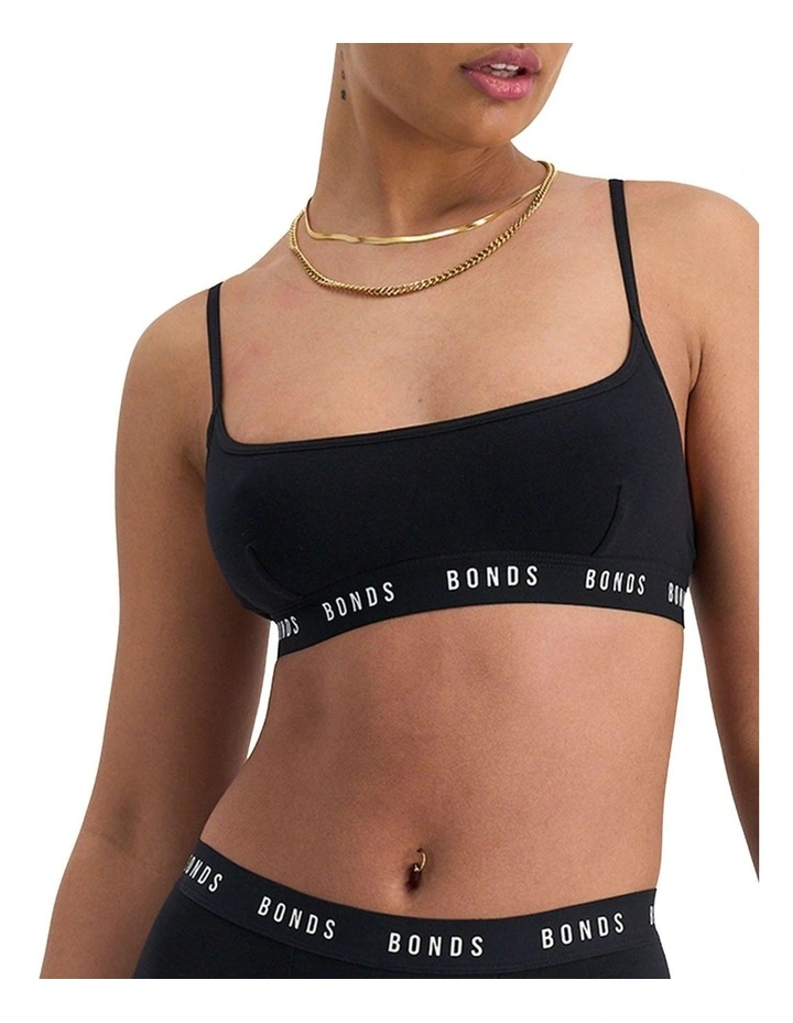 Icons Scoop Crop in Black