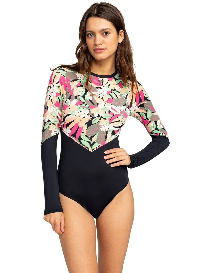 Fashion Long Sleeve One Piece Swimsuit in Anthracite Palmsongs