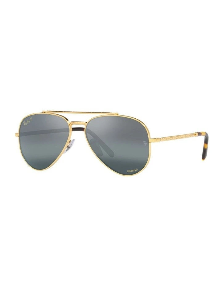 New Aviator Polarised Sunglasses in Gold