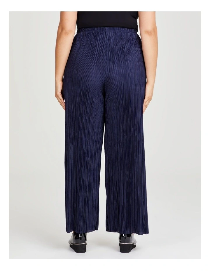 Pretty Pleat Long Pant in Dark Indigo