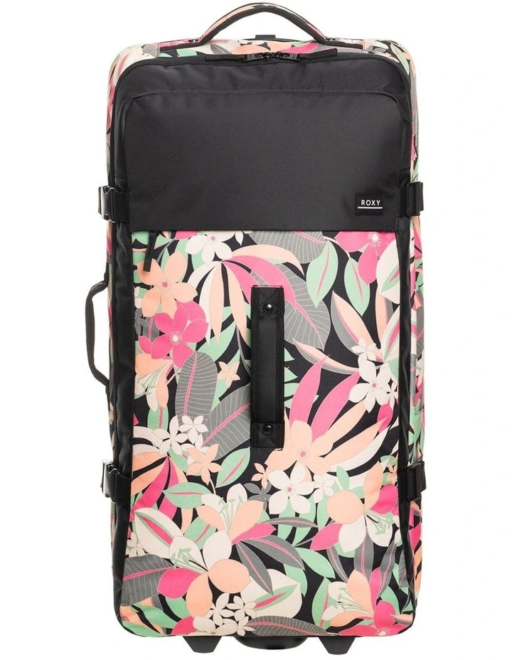 Big Souvenir Large Wheelie Suitcase 825L in Anthracite Palm Song