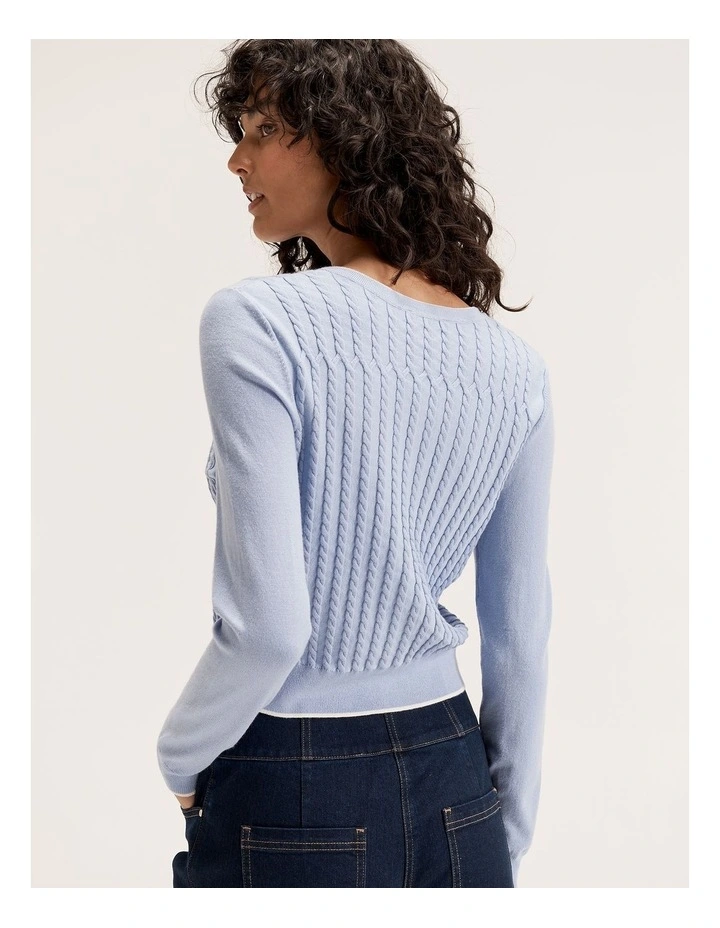 Caspian Cardi in Blue
