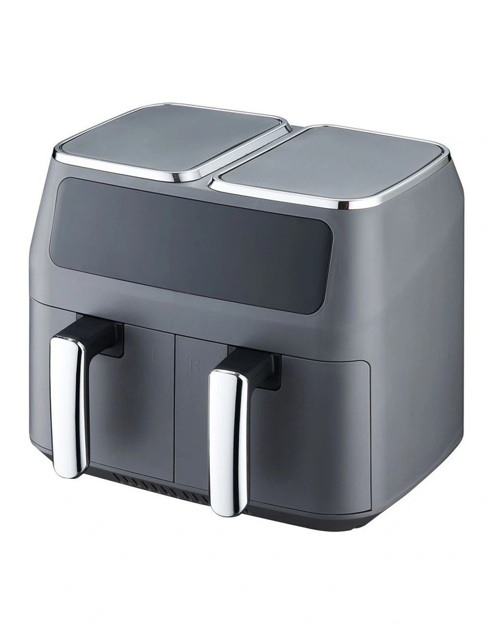 8L Dual Zone Digital Air Fryer in Black