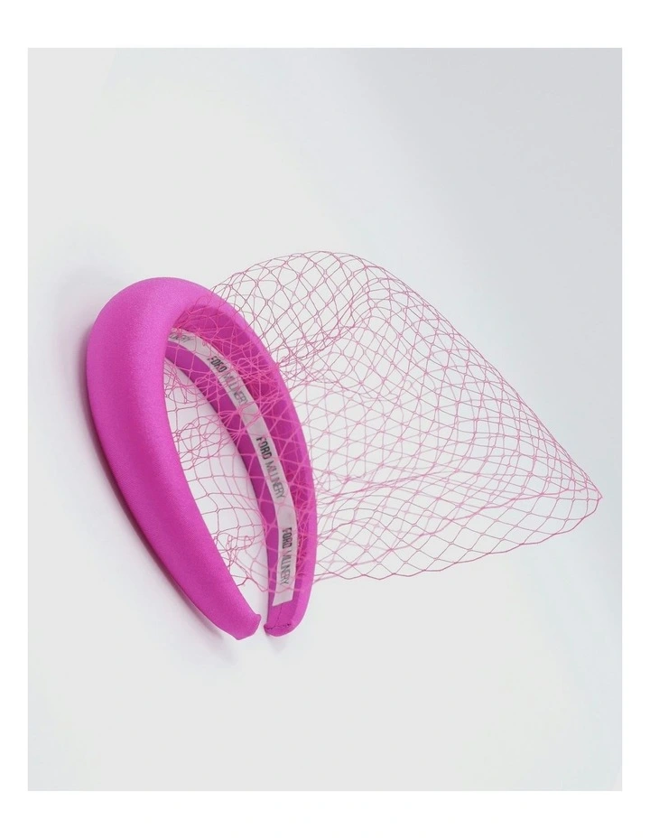Black Widow Headband in Hot Pink