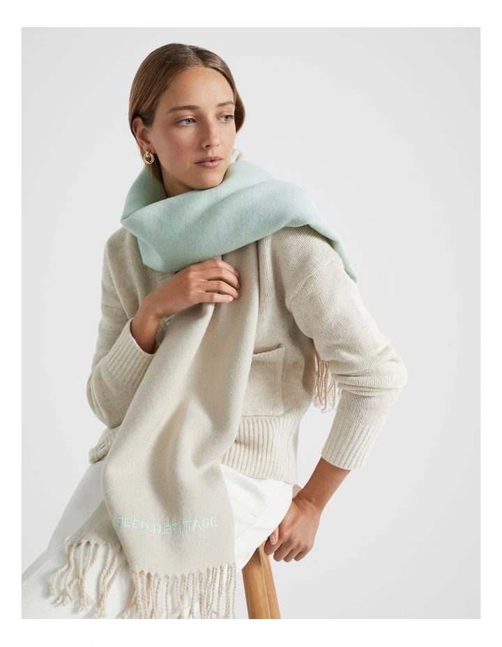 Two Tone Logo Scarf in Opal Multi