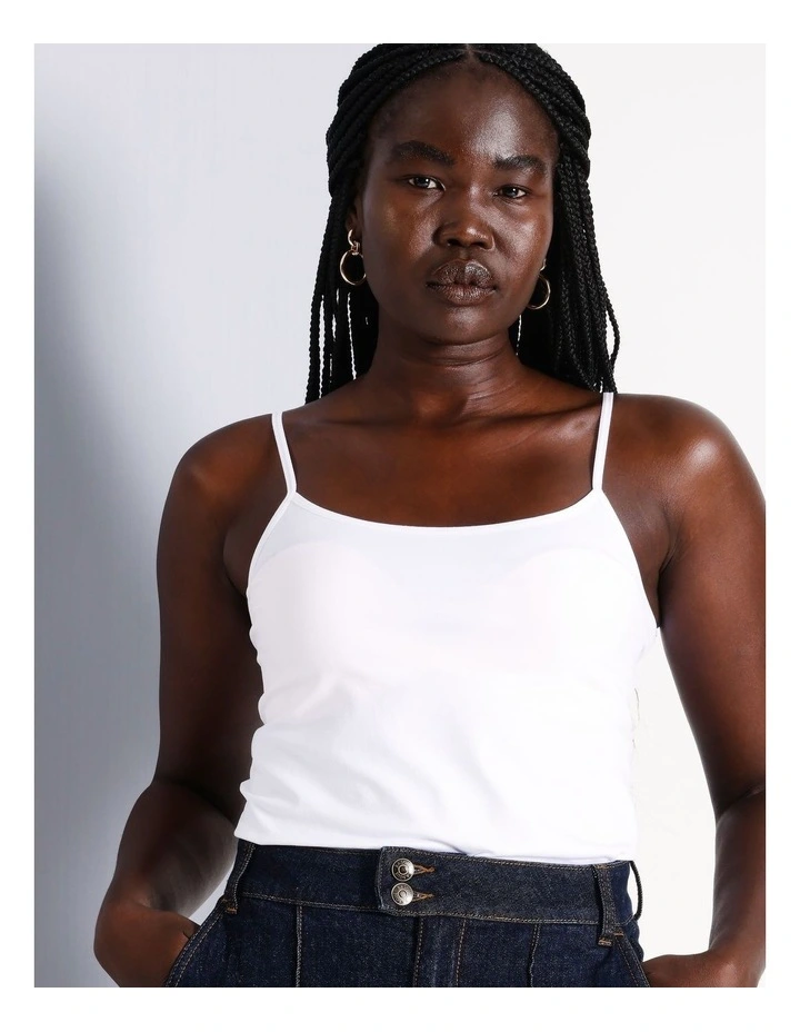Seamfree Recycled Blend Cami in White