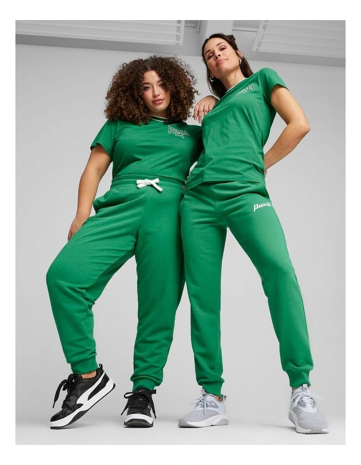 Ess + Script Pants in Green
