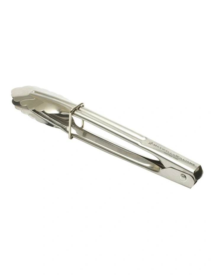 Grabbers Stainless Steel Mini Tongs 18cm in Silver