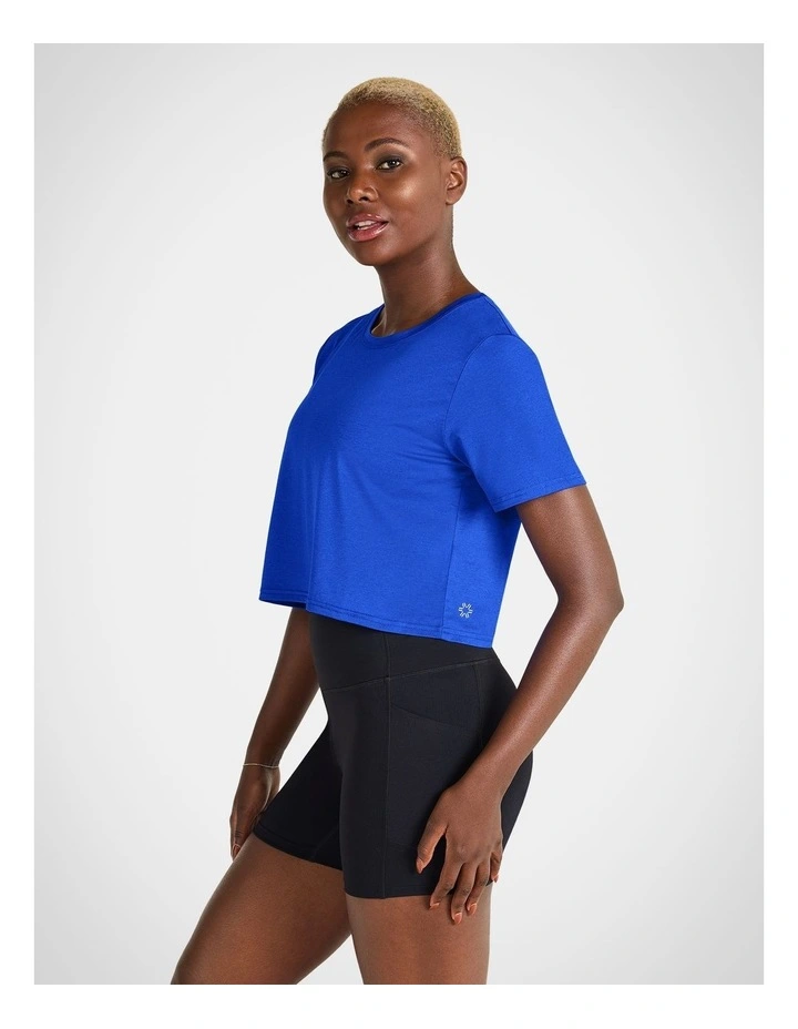 Train For It Active Tee Cobalt in Blue