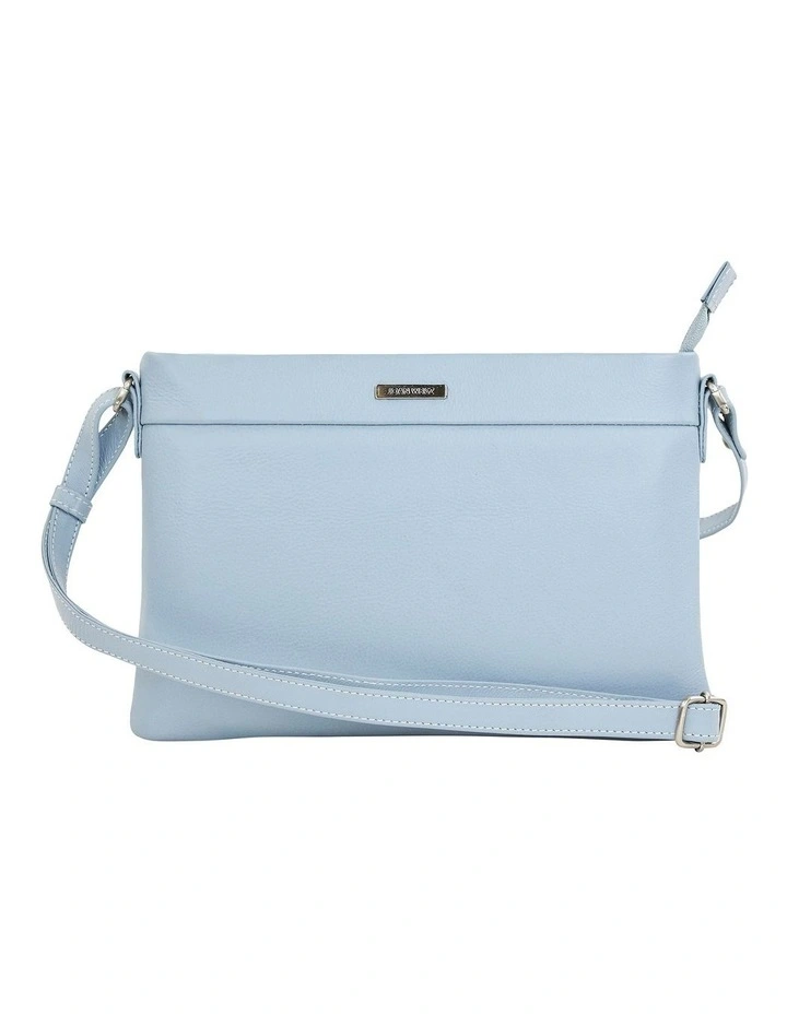 Sail Leather Crossbody Bag in Denim