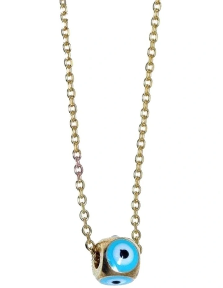 Evil Eye 925 Yellow Gold Plated Necklace