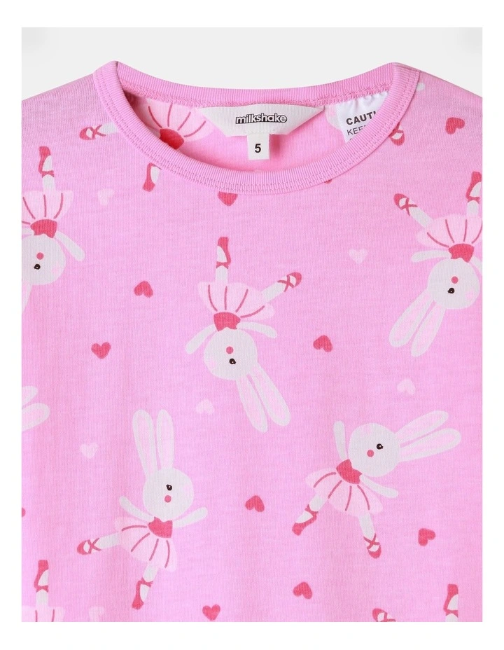 Essential Ballerina Bunnies Pyjama Set (3-8 Years) in Pink