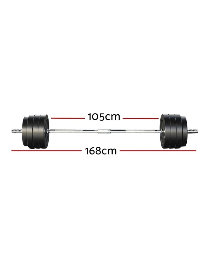 78KG Barbell Weight Plates in Black