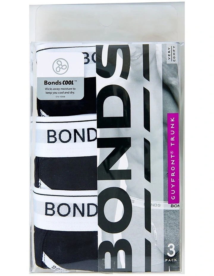 Guyfront Trunk 3 Pack in Black