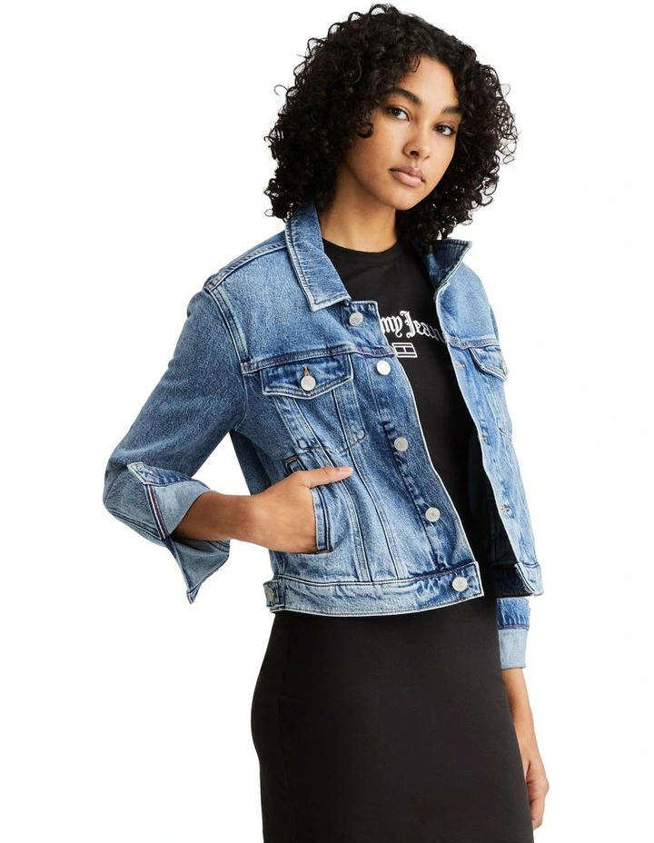 Izzie Slim Denim Jacket in Blue