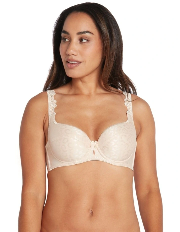Damask Contour Bra in Champagne