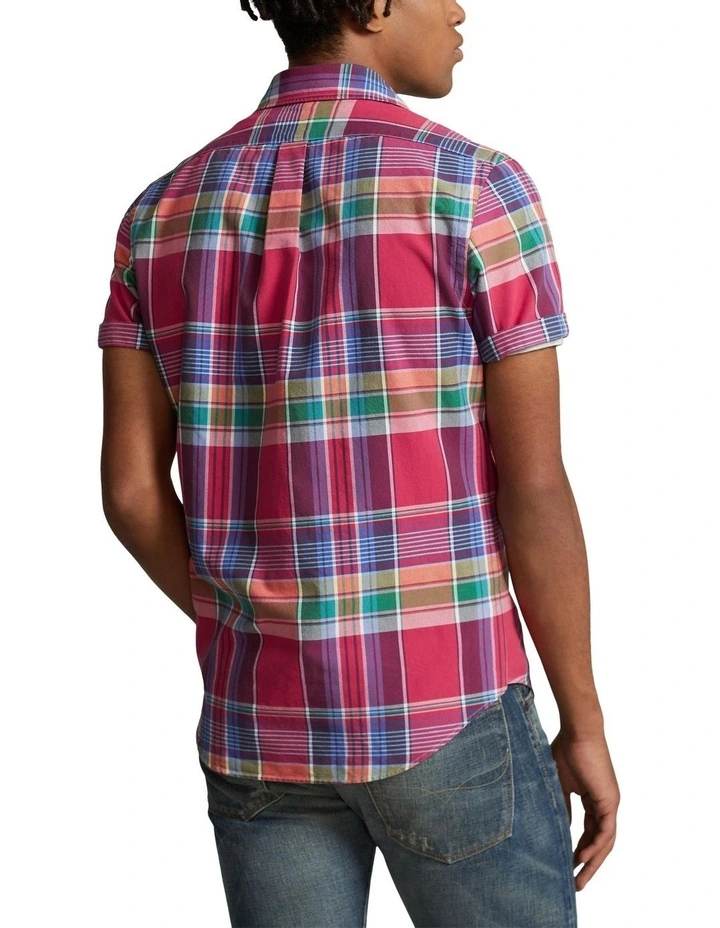 Classic Fit Plaid Oxford Shirt in Multi