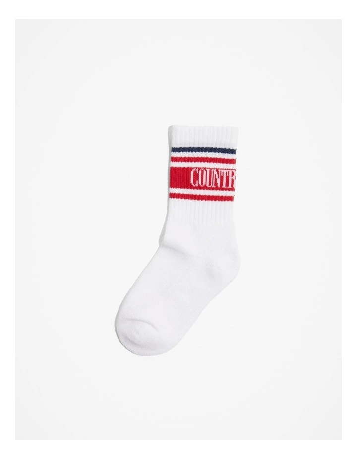 Unisex Heritage Sock in White