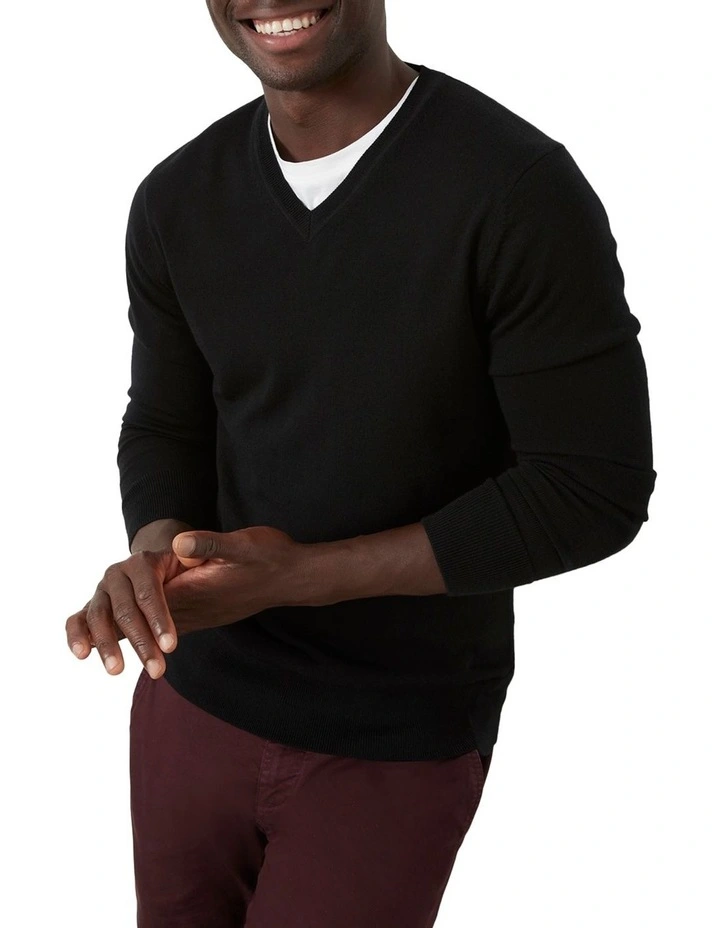 Buchanan Ashby Merino V Knit Black