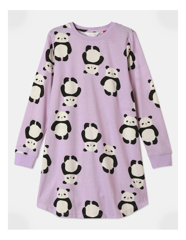 Panda Nightie in Lavender